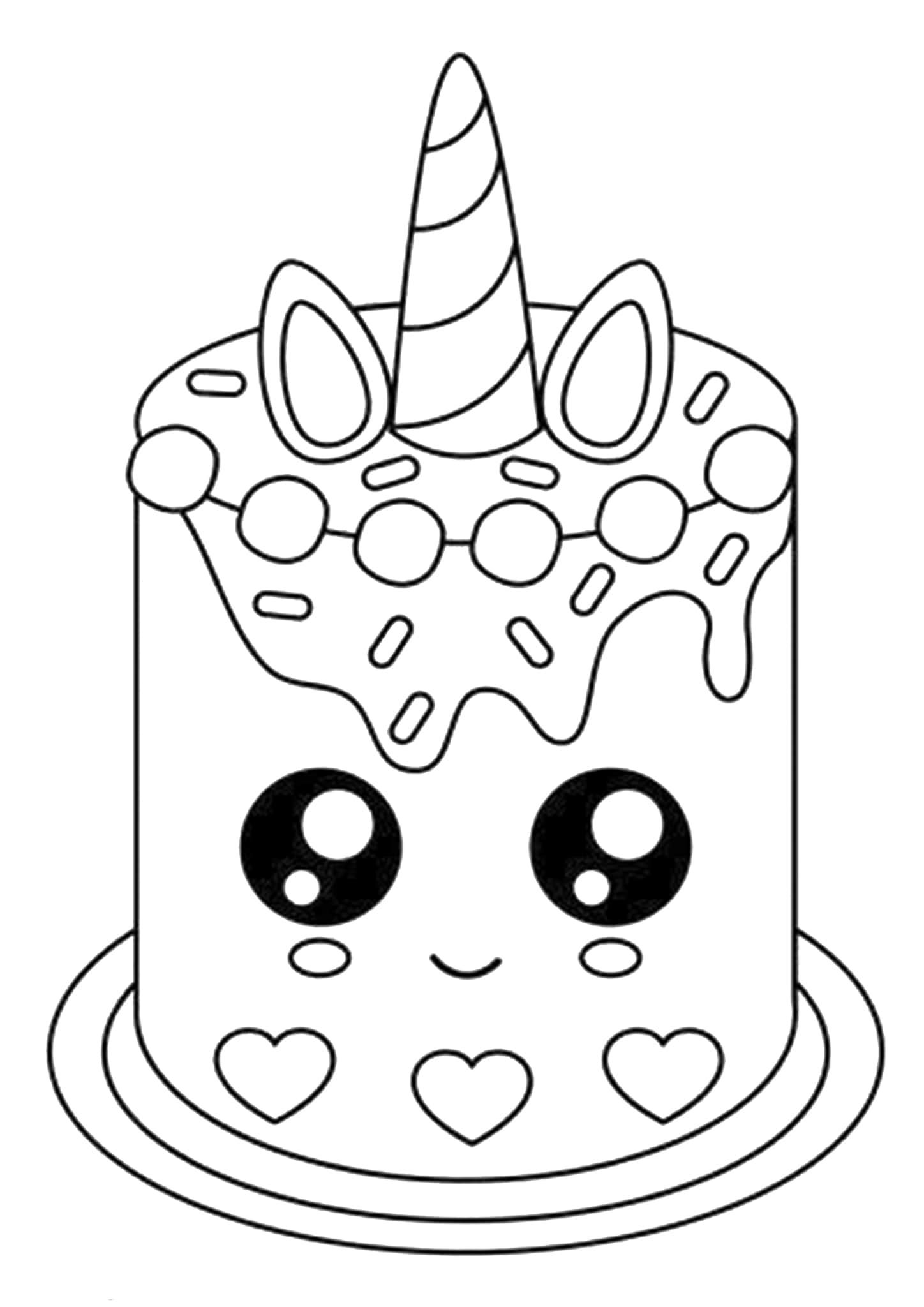 Free & Easy To Print Cake Coloring Pages | Cupcake coloring pages, Unicorn  coloring pages, Puppy coloring pages