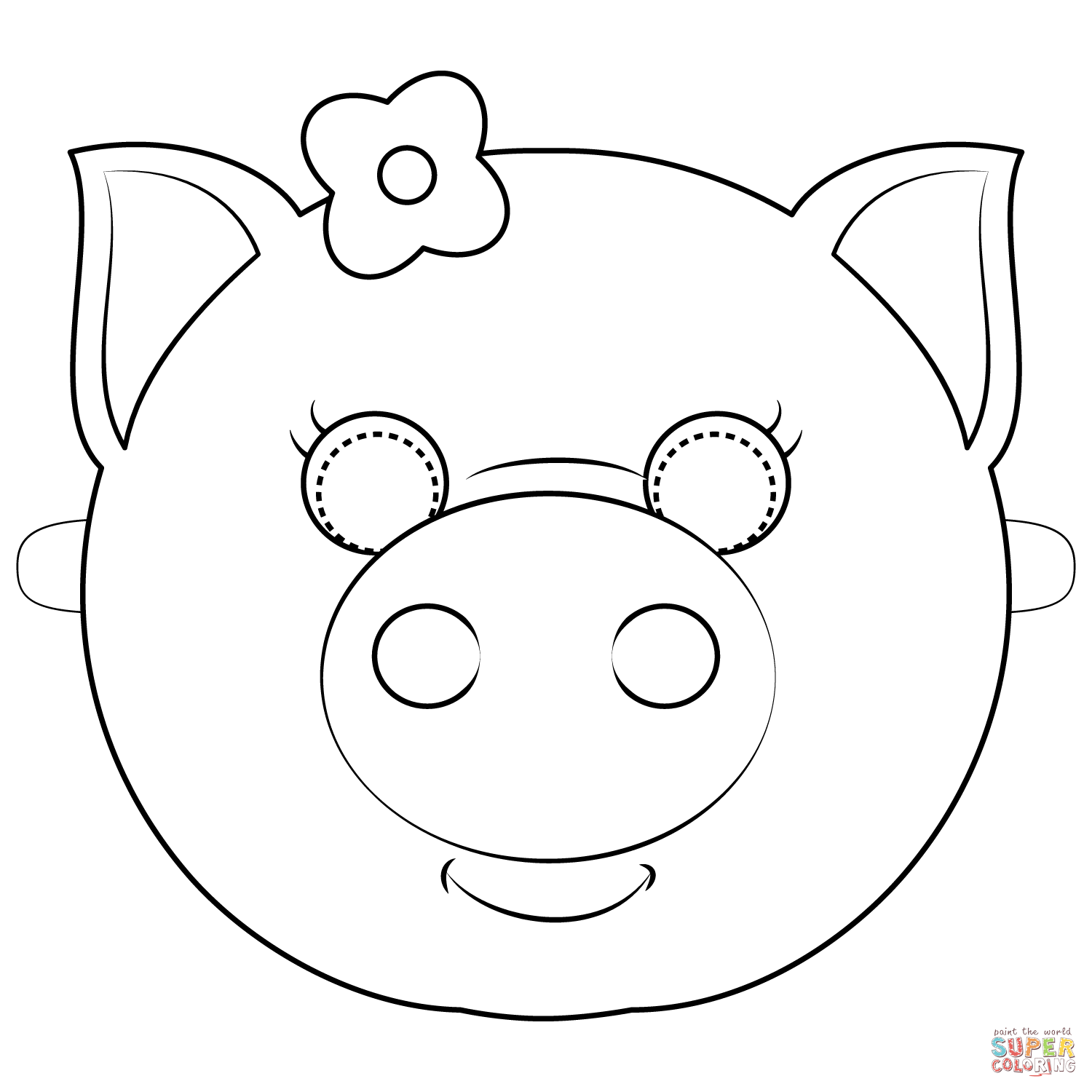 Pig Mask coloring page | Free Printable Coloring Pages