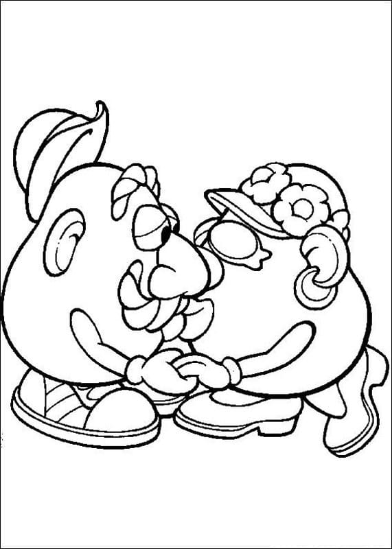 Mr. with Mrs. Potato Head Coloring Page - Free Printable Coloring Pages for  Kids