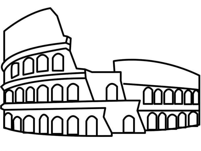 Historical Colosseum coloring book to print and online