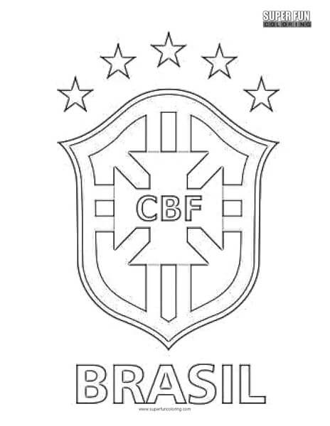 Brazil Football Coloring Page - Super Fun Coloring