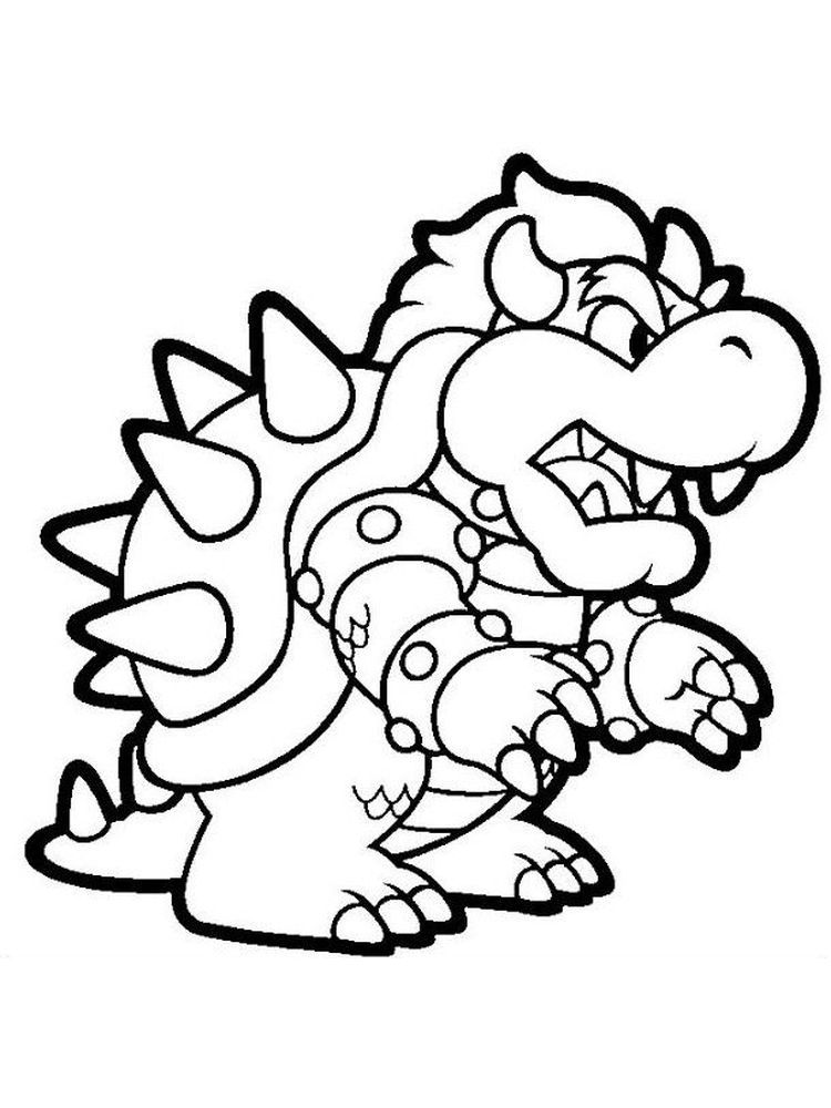 mario bros bowser coloring pages | Mario coloring pages, Coloring pages,  Super mario coloring pages