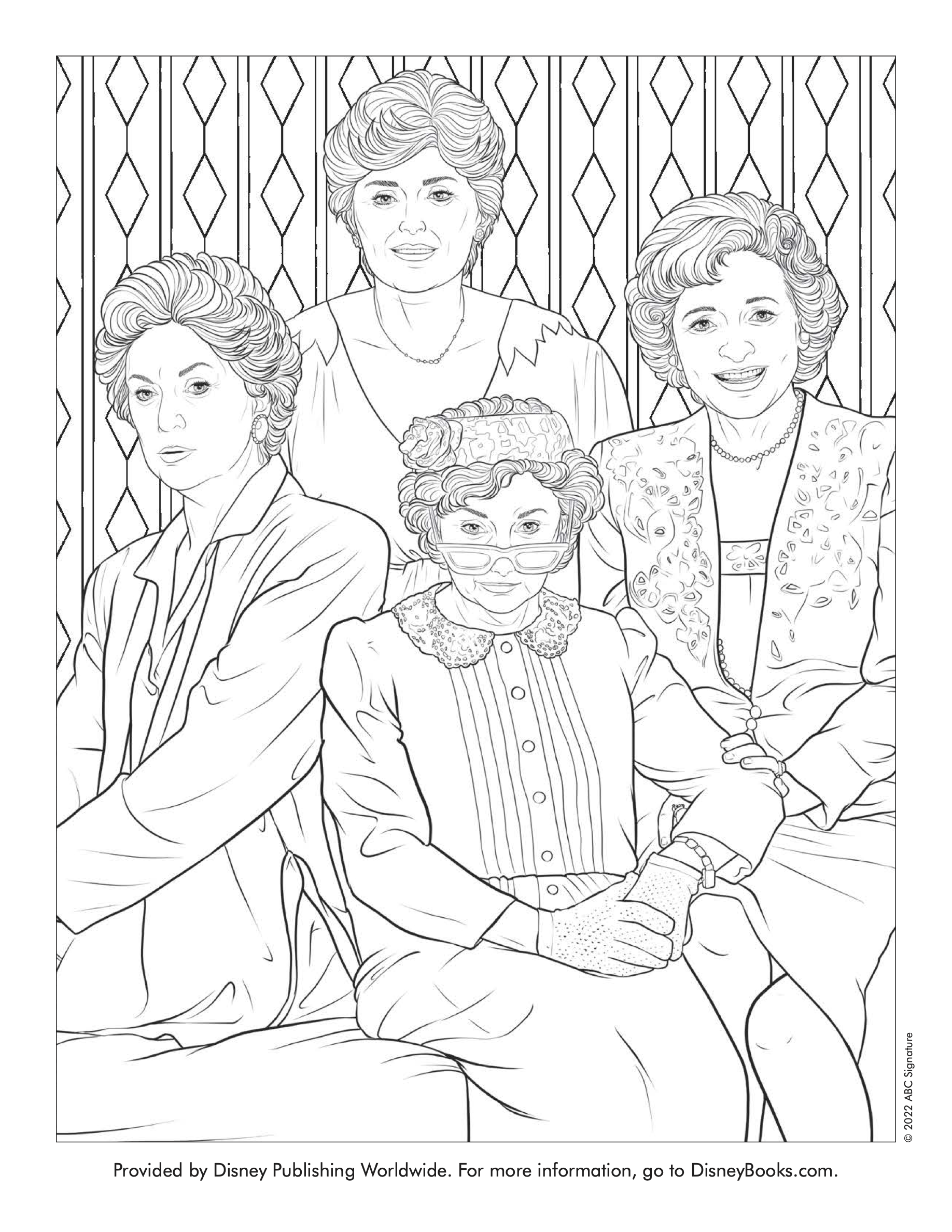 Official Golden Girls coloring pages from Disney Movie Insiders :  r/theGoldenGirls