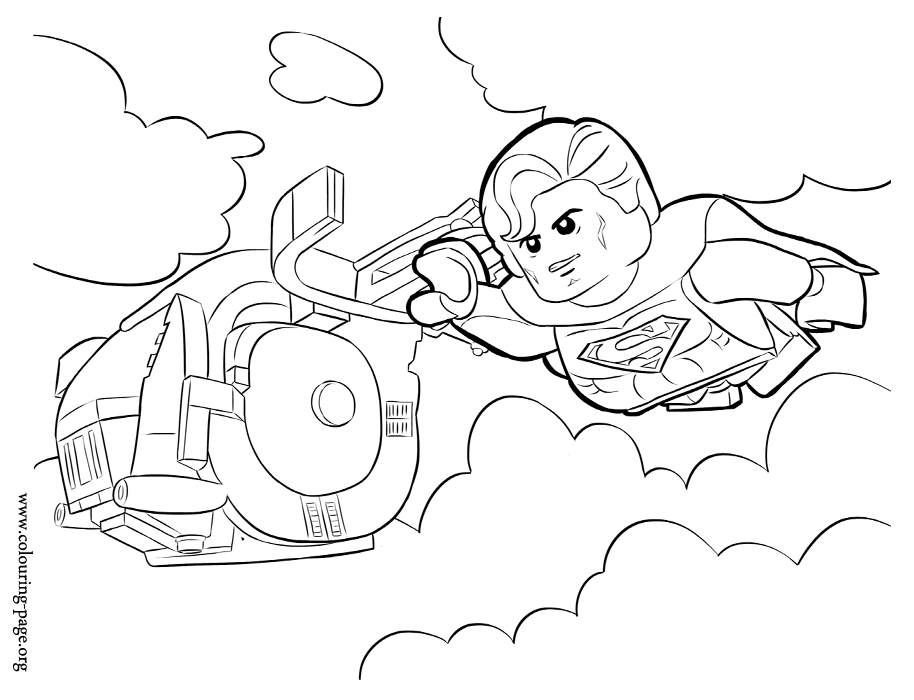 Lego superman coloring pages to download and print for free