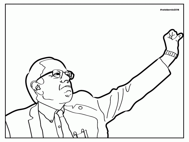 We Made A 6-Page Bernie Sanders Coloring Book For You, You're Welcome