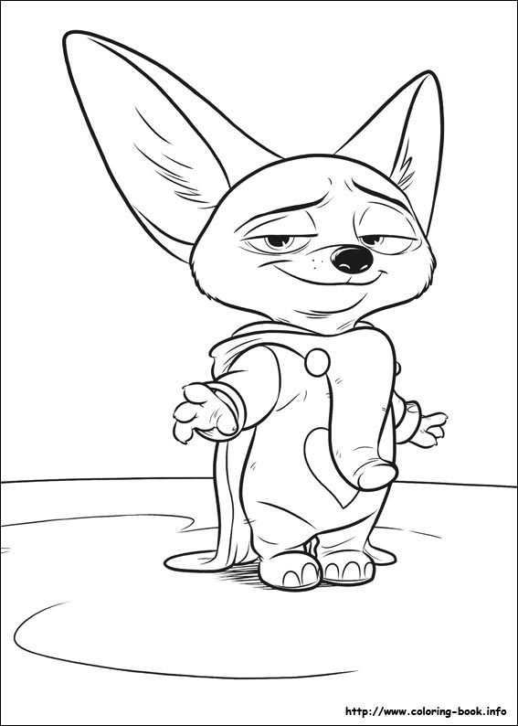 Zootopia Coloring Page