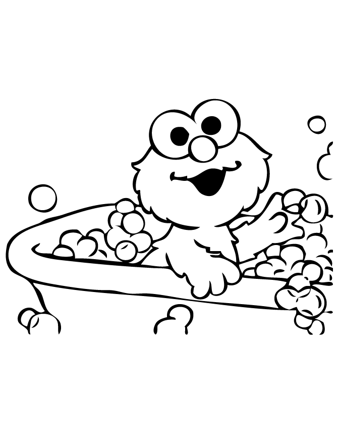 Baby Cookie Monster - Coloring Pages for Kids and for Adults