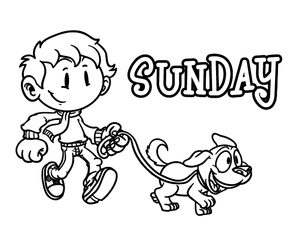 Sunday coloring page