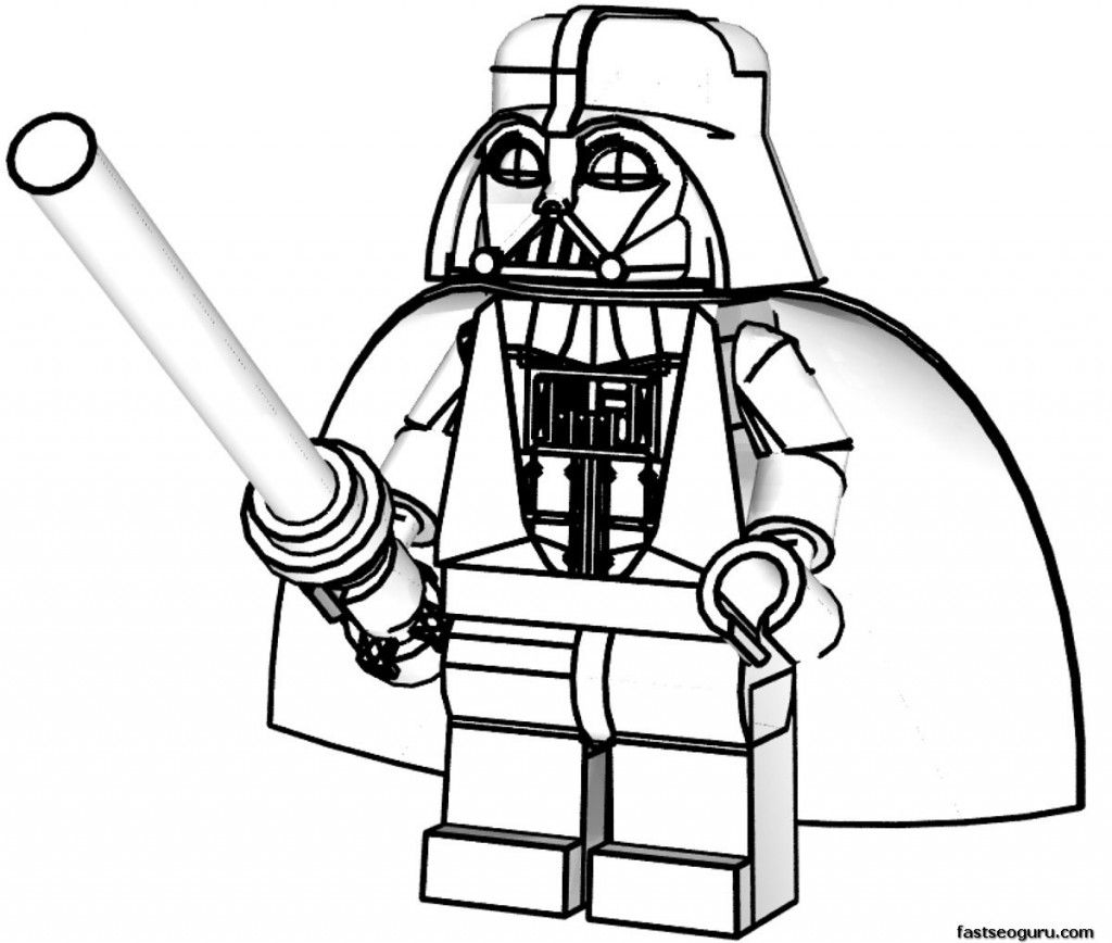 Cartoon Â» Lego Star Wars Darth Vader coloring pages for kids Cartoons