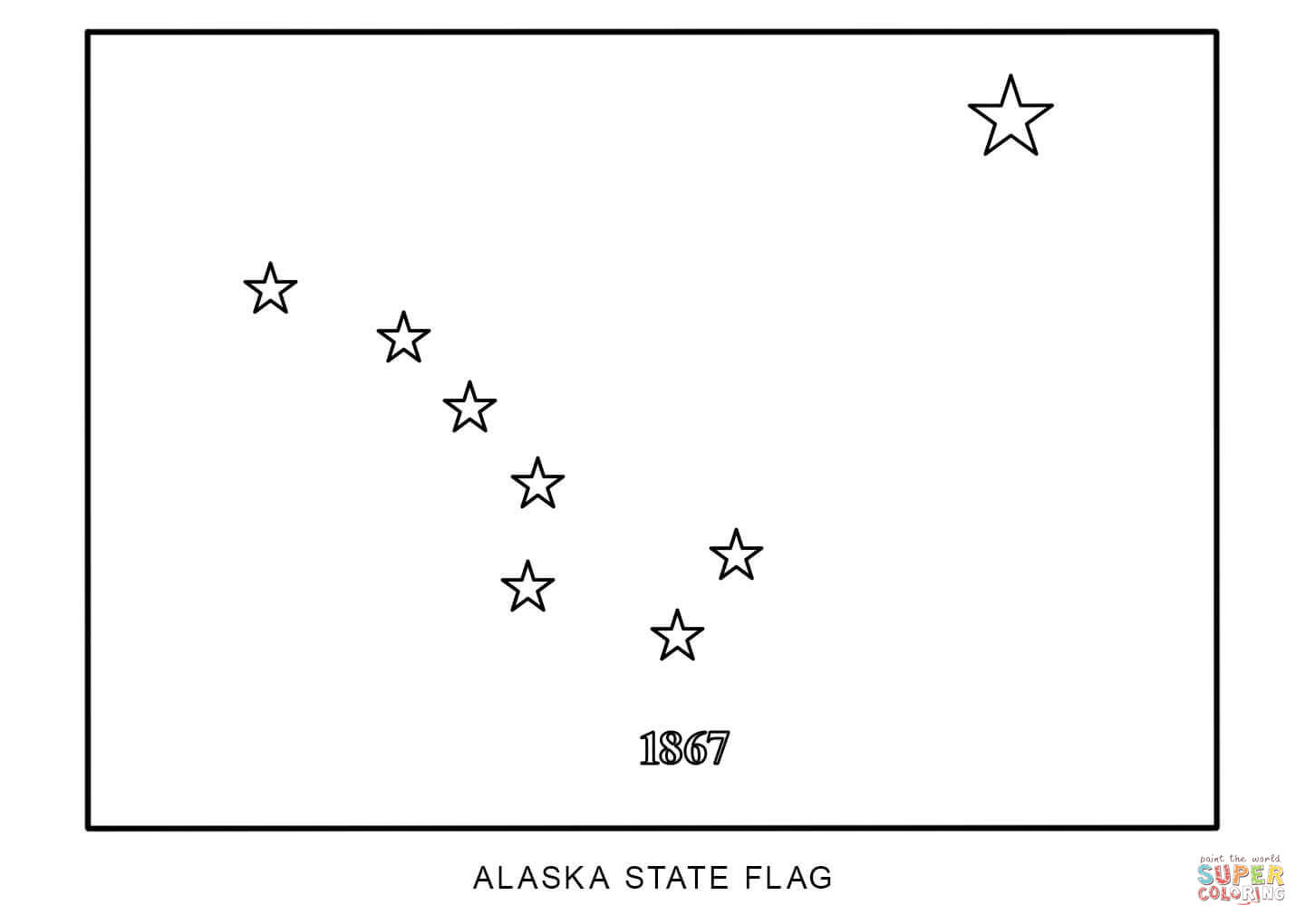 Flag of Alaska coloring page | Free Printable Coloring Pages