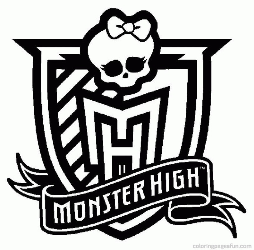 Monster High Logo Coloring Page