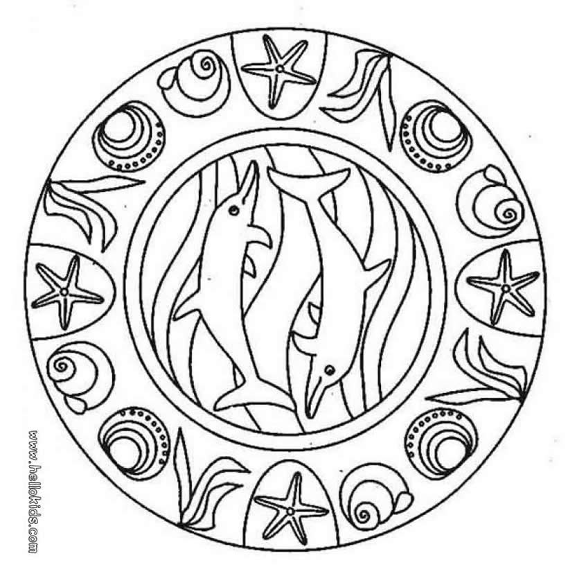 DOLPHIN coloring pages - Two dolphins