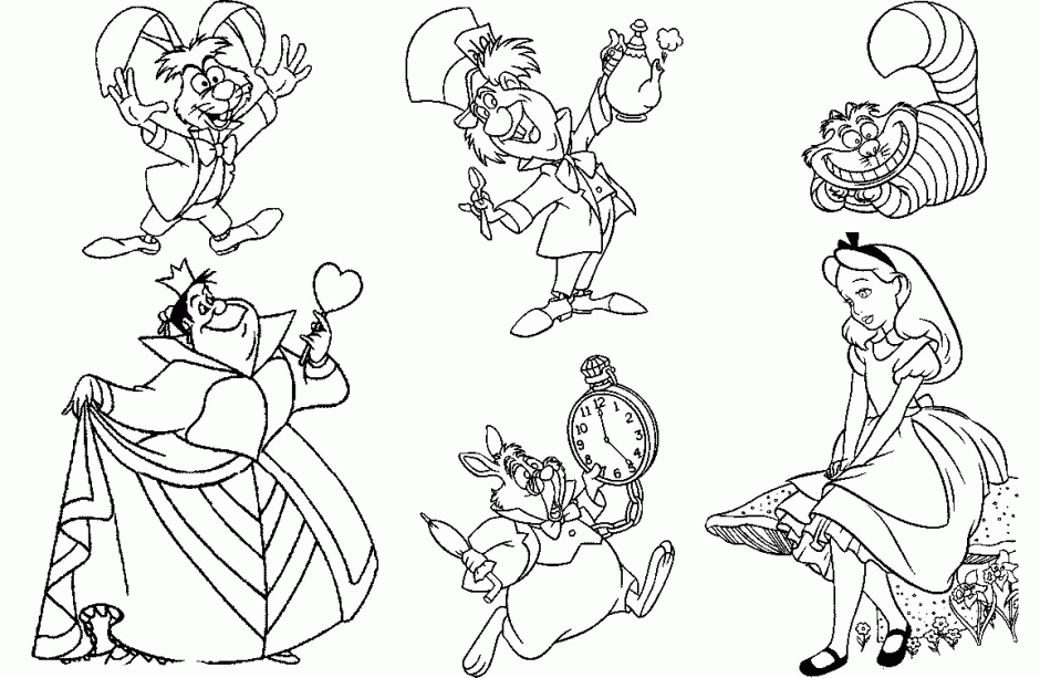 178 Creation Alice In Wonderland Coloring Pages Printable For Free 