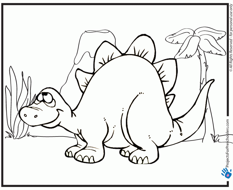 Free Printable dinosaur coloring page - from 