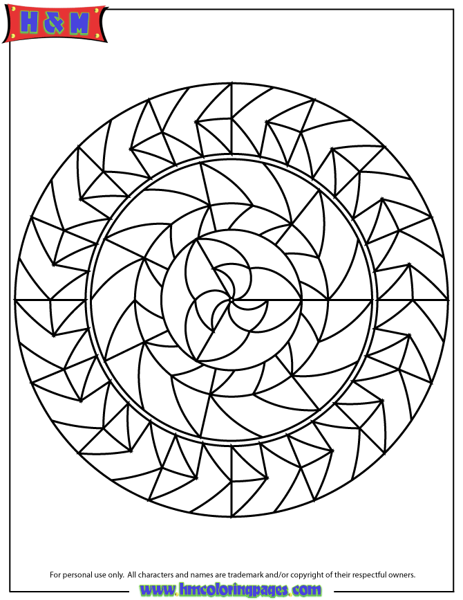 Abstract Pattern Mandala Coloring Page | HM Coloring Pages