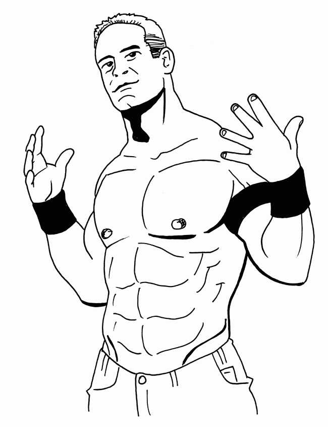 Wwe Coloring Pages John Cena