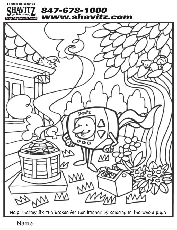 Coloring Book | Shavitz Heating and Air Conditioning