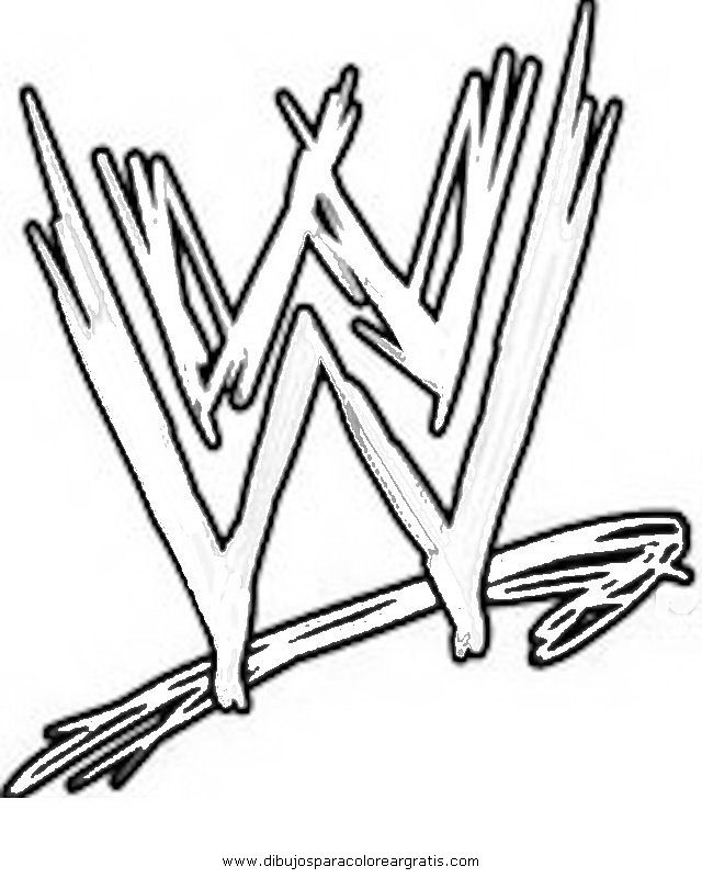 WWE LOGO Colouring Pages