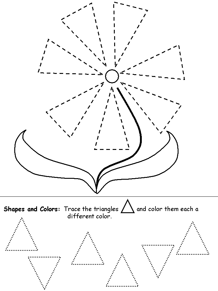 Shape of Triangle Coloring Pages to Print : New Coloring Pages