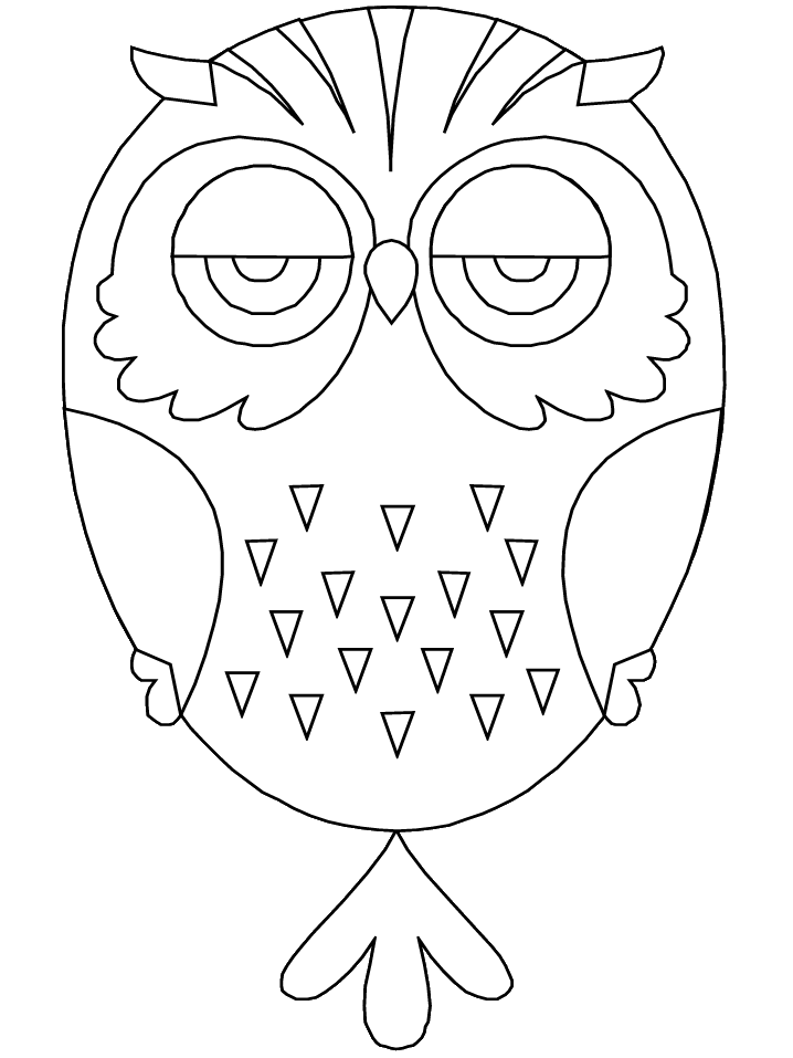 realistic owl Colouring Pages