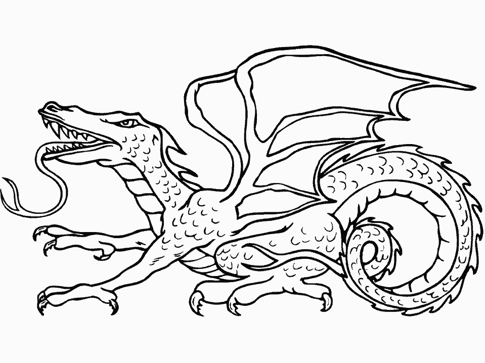 printable dragon coloring pages | Coloring Picture HD For Kids 