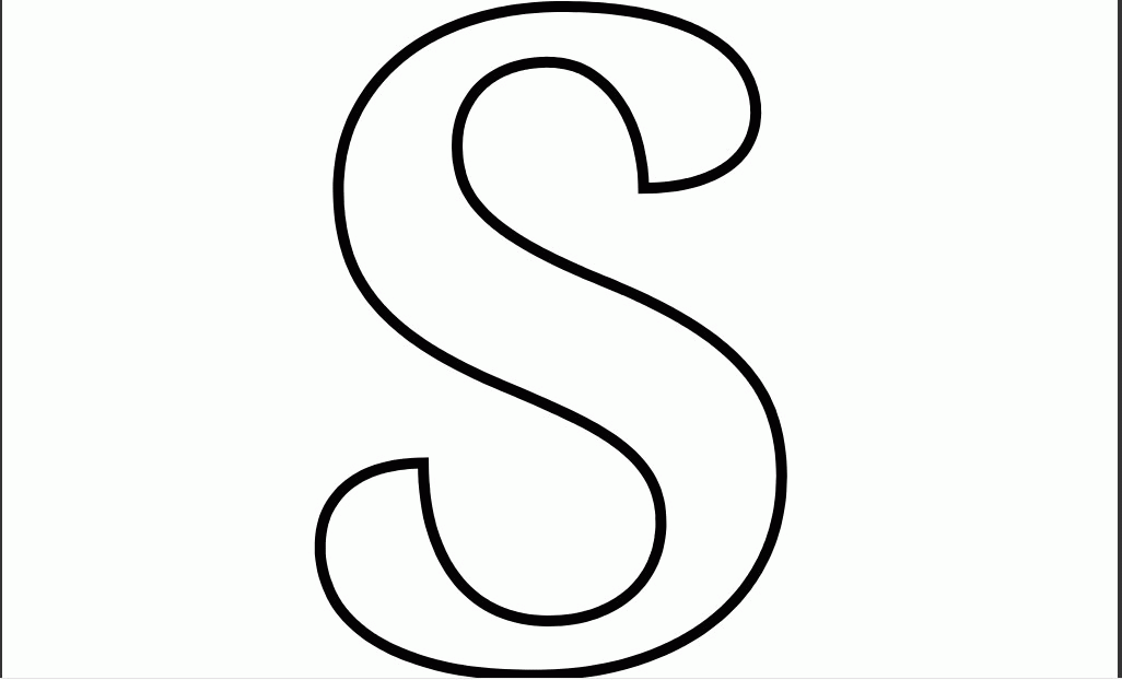 Printable PDF Letter S Coloring Page