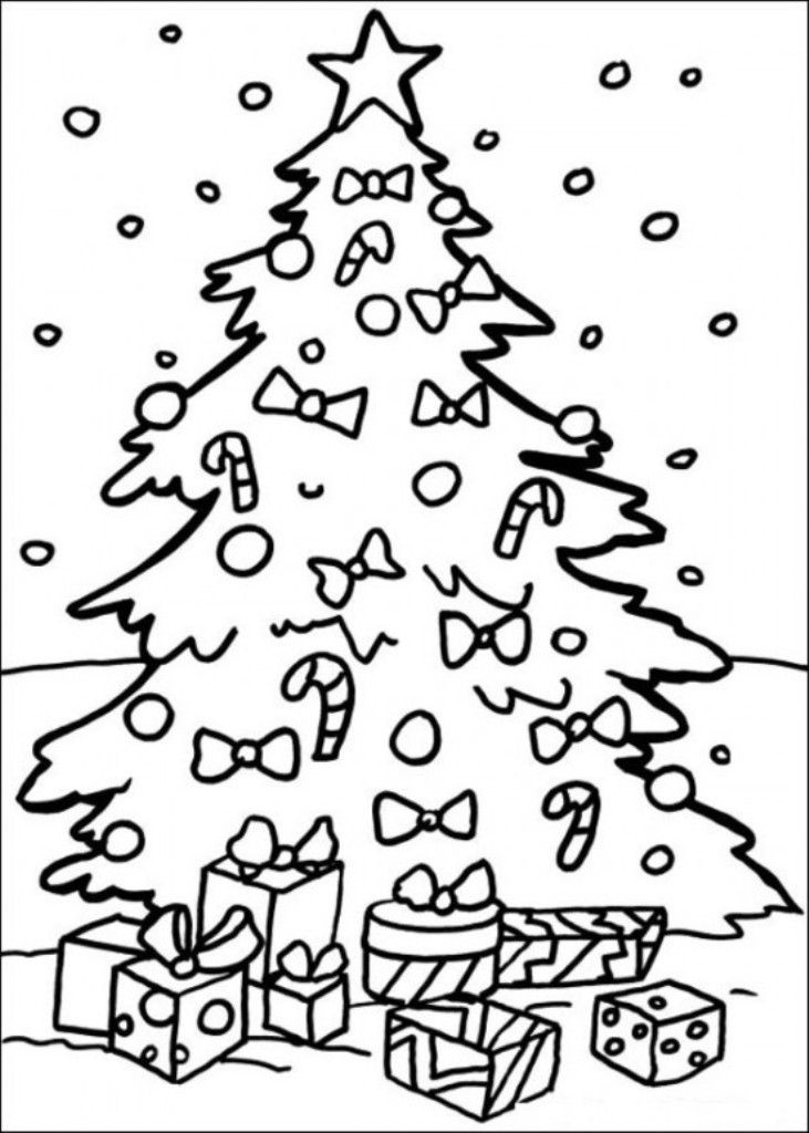 Download Free Coloring Pages For Christmas Tree Or Print Free 