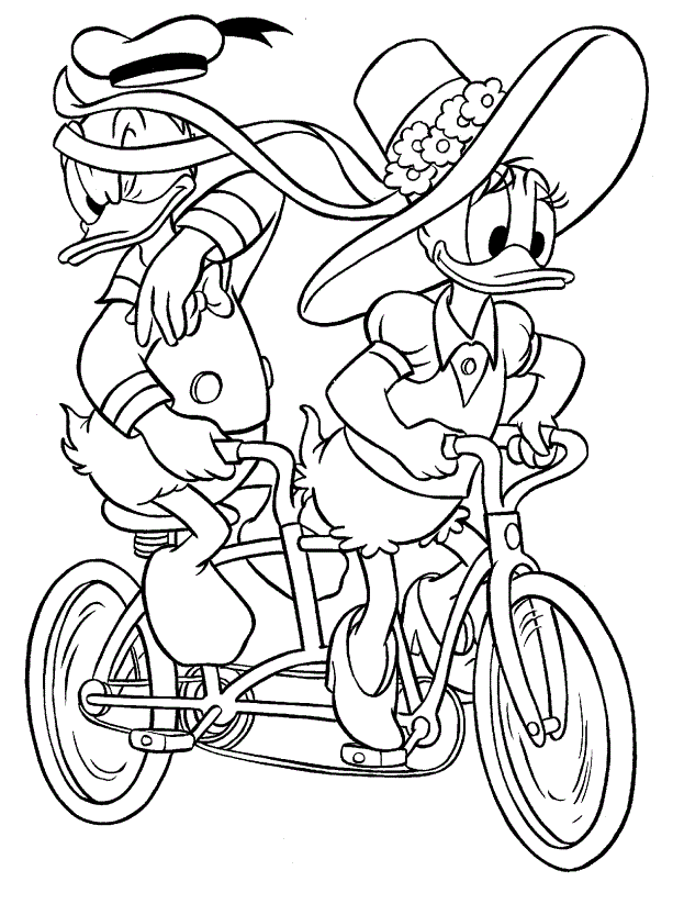 Donald Duck and Daisy Duck | Coloring Pages