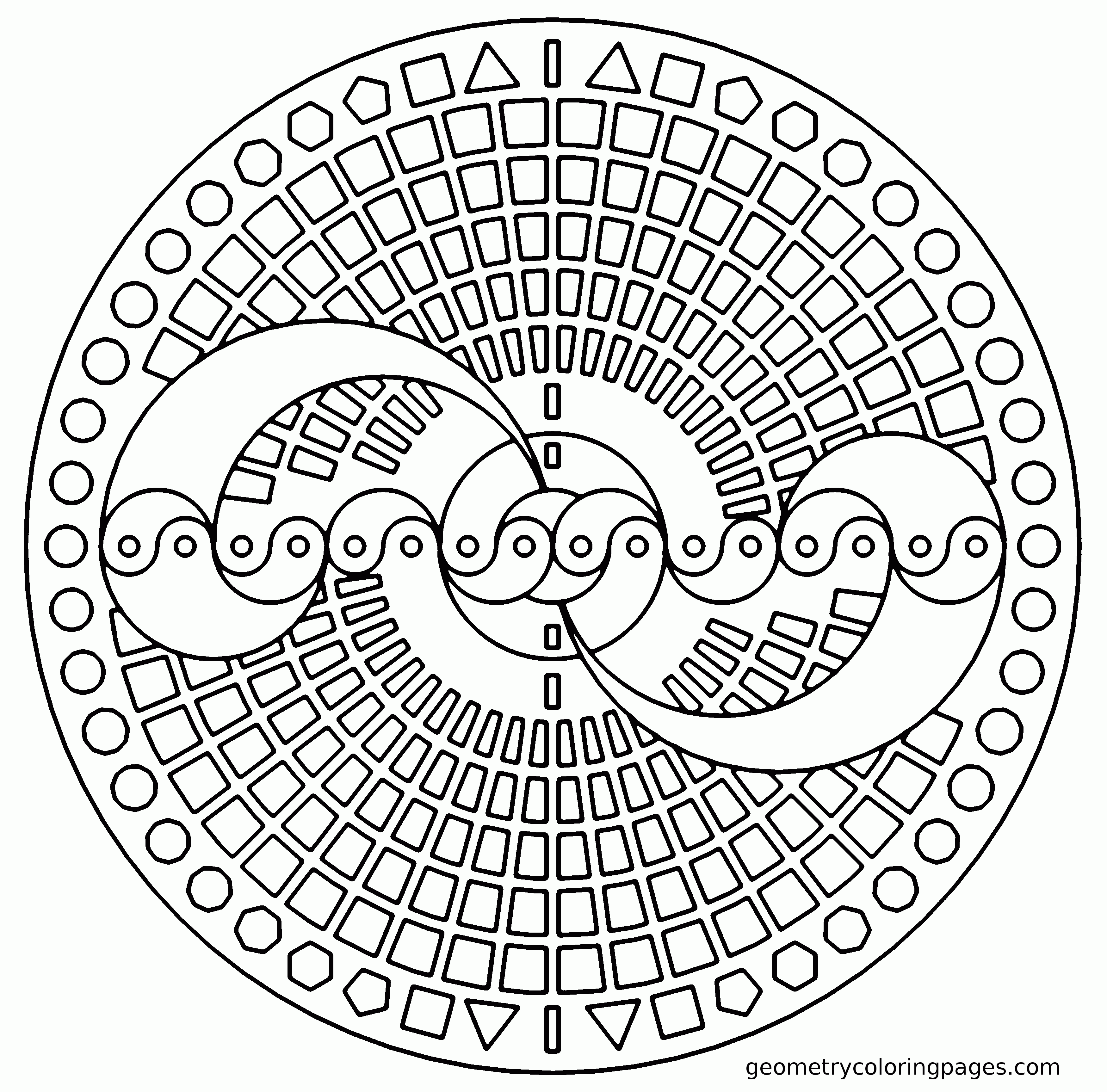free printable coloring pages for adults geometric patterns ...