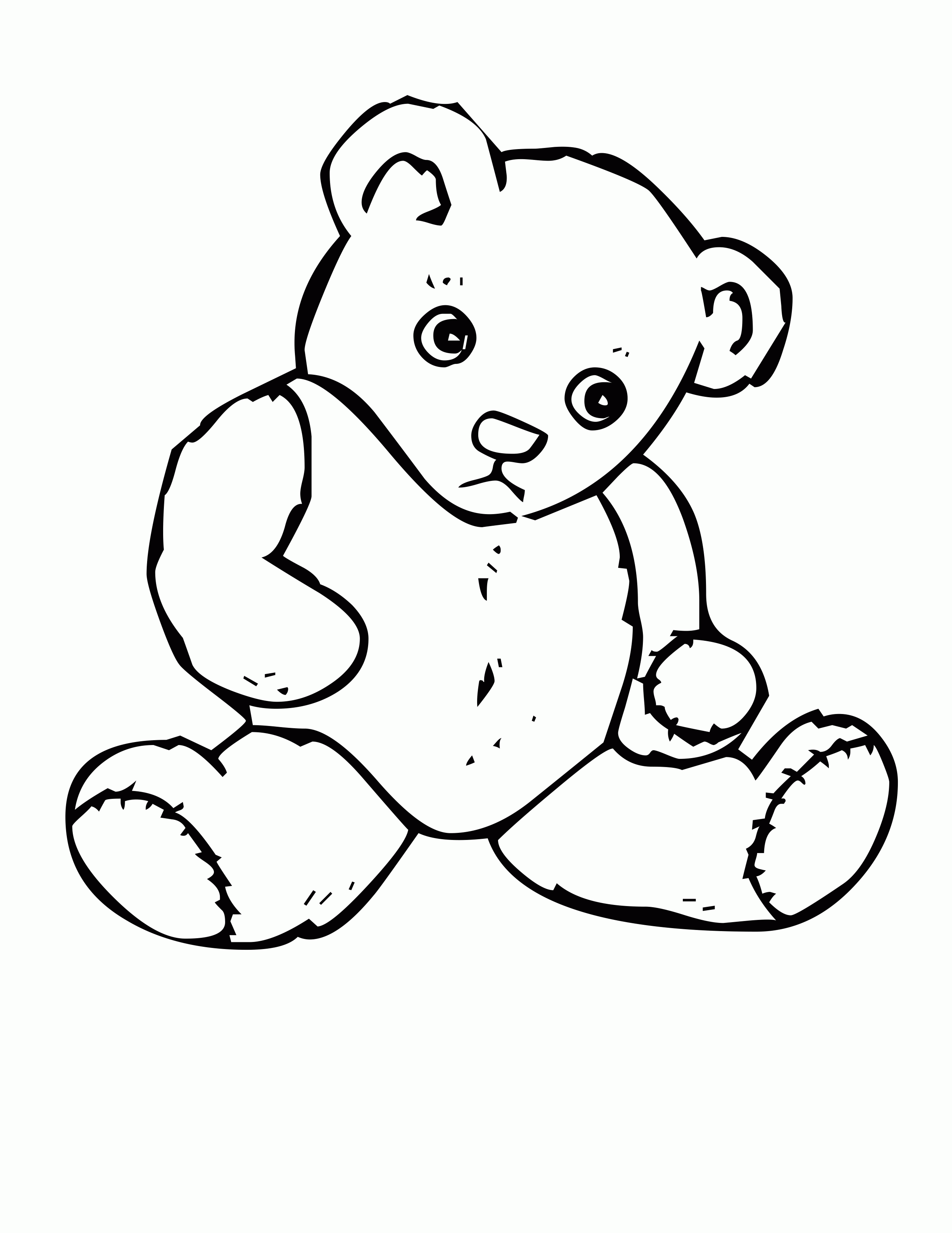 Coloring Pictures Of Teddy Bears Coloring Page Printable ...