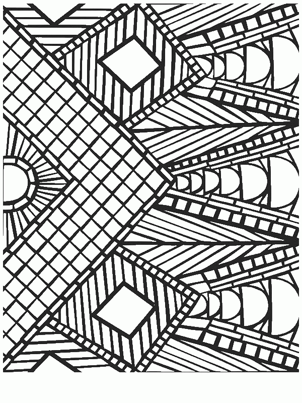 Awesome Geometric Mosaic Coloring Page - Download & Print Online ...