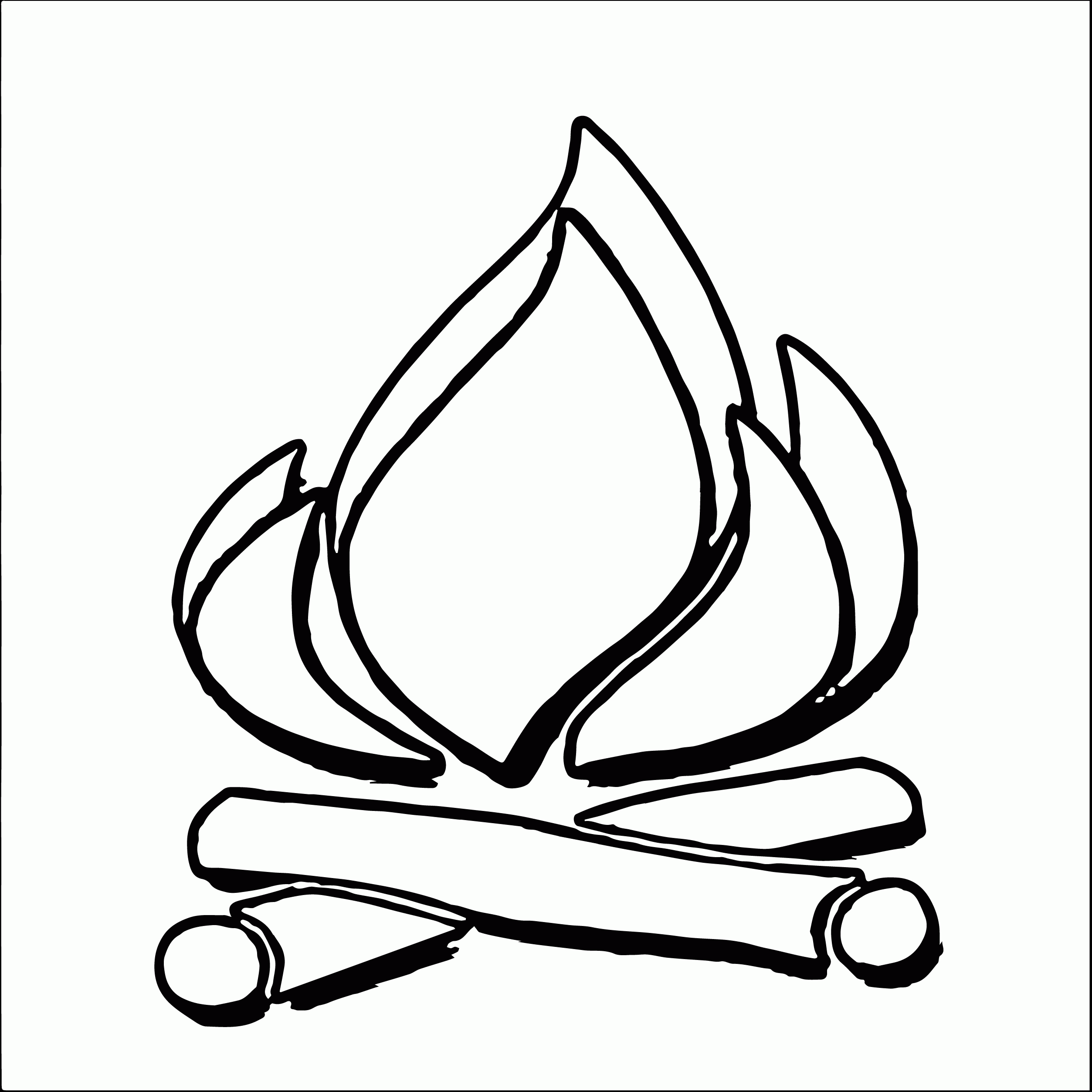 Just Camp Fire–coloring Page | Wecoloringpage