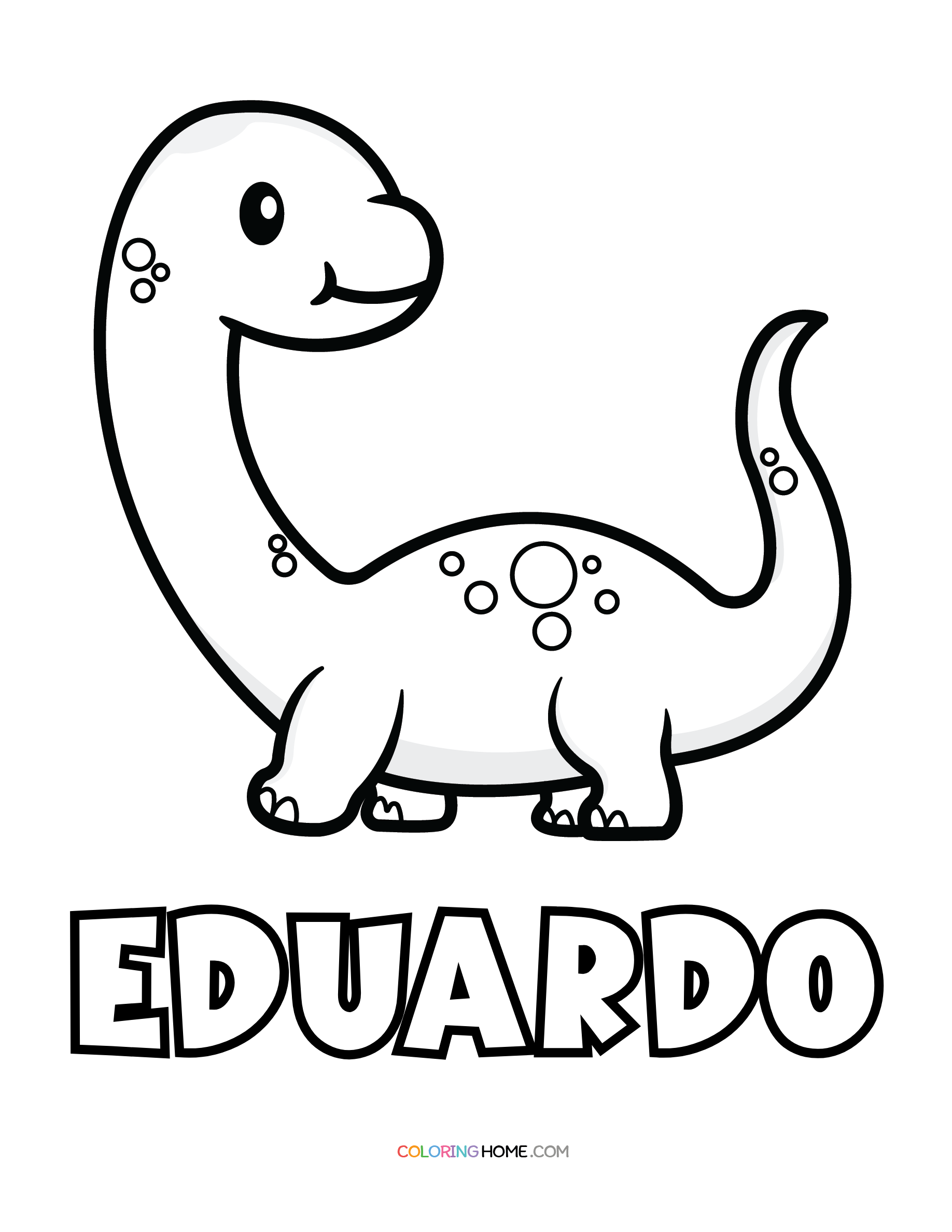 Eduardo dinosaur coloring page