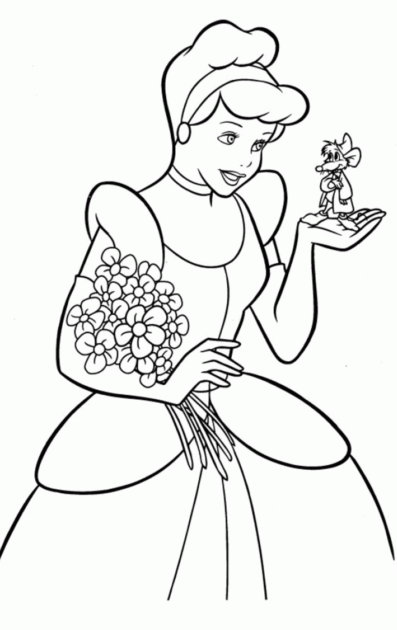 Free Cinderella Coloring Pages For Kids | Cartoon Coloring pages ...