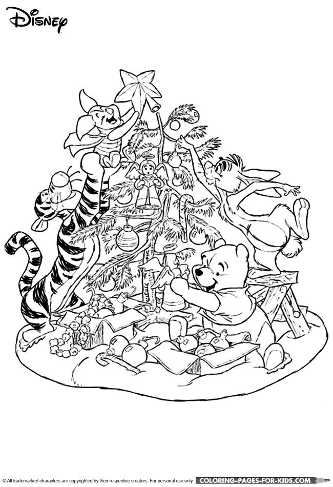 Free Printable Winnie The Pooh Christmas Coloring Pages - Coloring ...