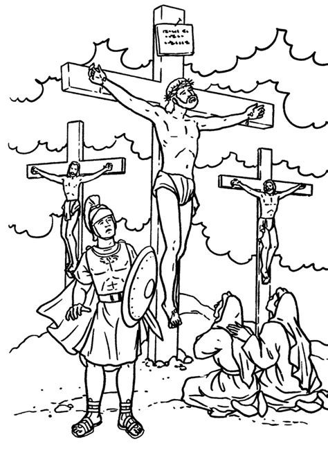 Jesus Cross Coloring Page (Page 1) - Line.17QQ.com