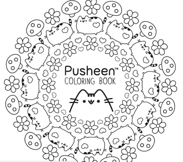 Freebie: Pusheen Cat Coloring Page – Stamping