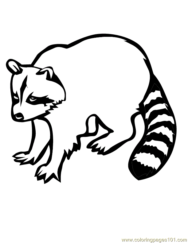 Raccoon Coloring Page for Kids - Free Raccoon Printable Coloring Pages  Online for Kids - ColoringPages101.com | Coloring Pages for Kids