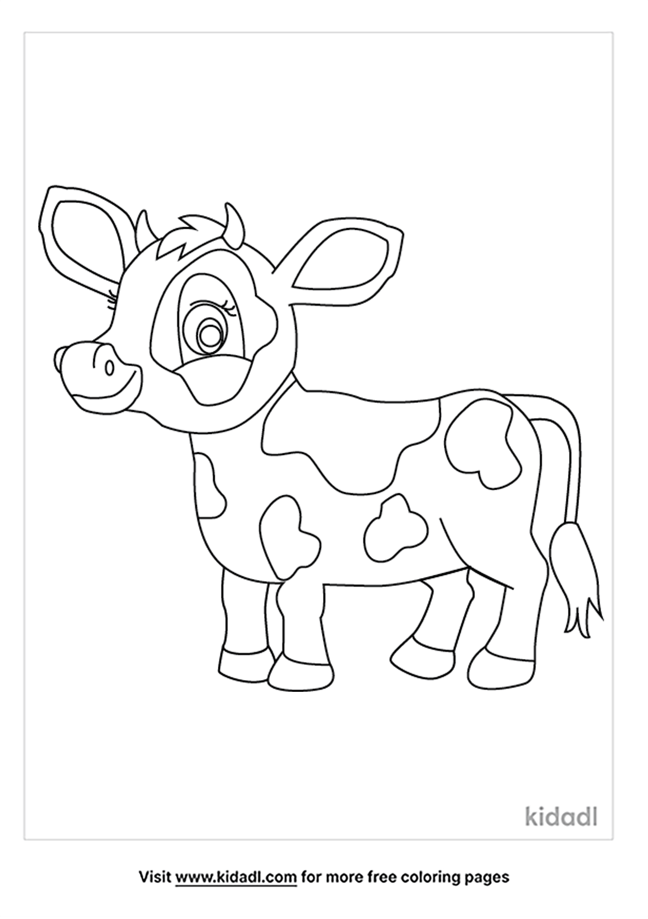 Baby Cow Coloring Pages | Free Animals Coloring Pages | Kidadl
