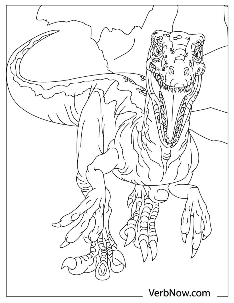 Free JURASSIC WORLD Coloring Pages for Download (Printable PDF) - VerbNow