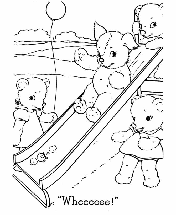 Teddy Bear Coloring Pages | Free Printable Baby Bears Playing Coloring  activity Pages for Pre-K an… | Teddy bear coloring pages, Bear coloring  pages, Coloring pages