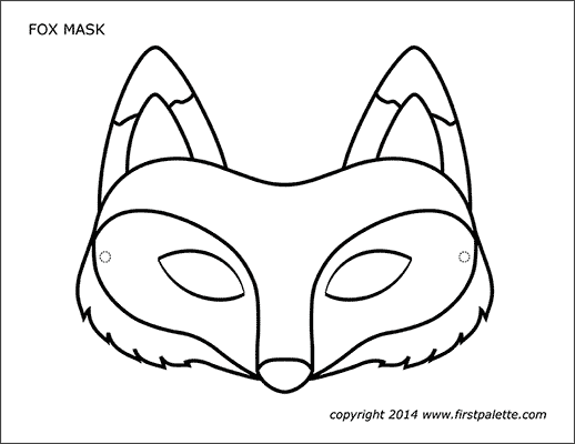 Printable Masks & Glasses | Free Printable Templates & Coloring Pages |  FirstPalette.com