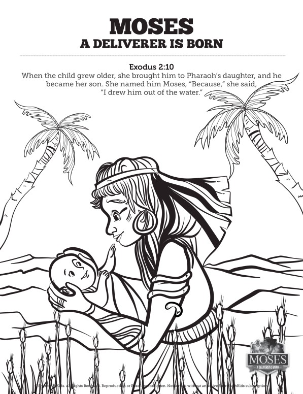 Exodus 2 Baby Moses Sunday School Coloring Pages | Sharefaith Kids