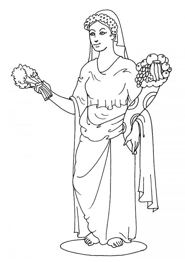 GREEK GODDESSES coloring pages - HERA the Greek matron goddess