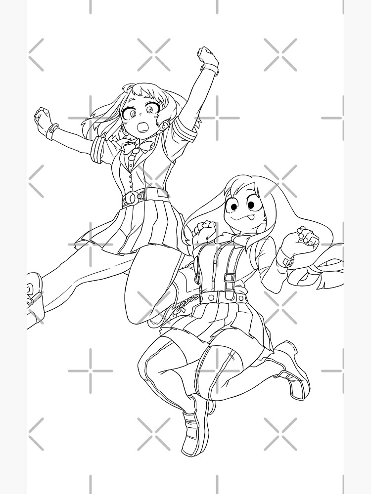 Uraraka x Tsuyu My Hero Academia | Line Art