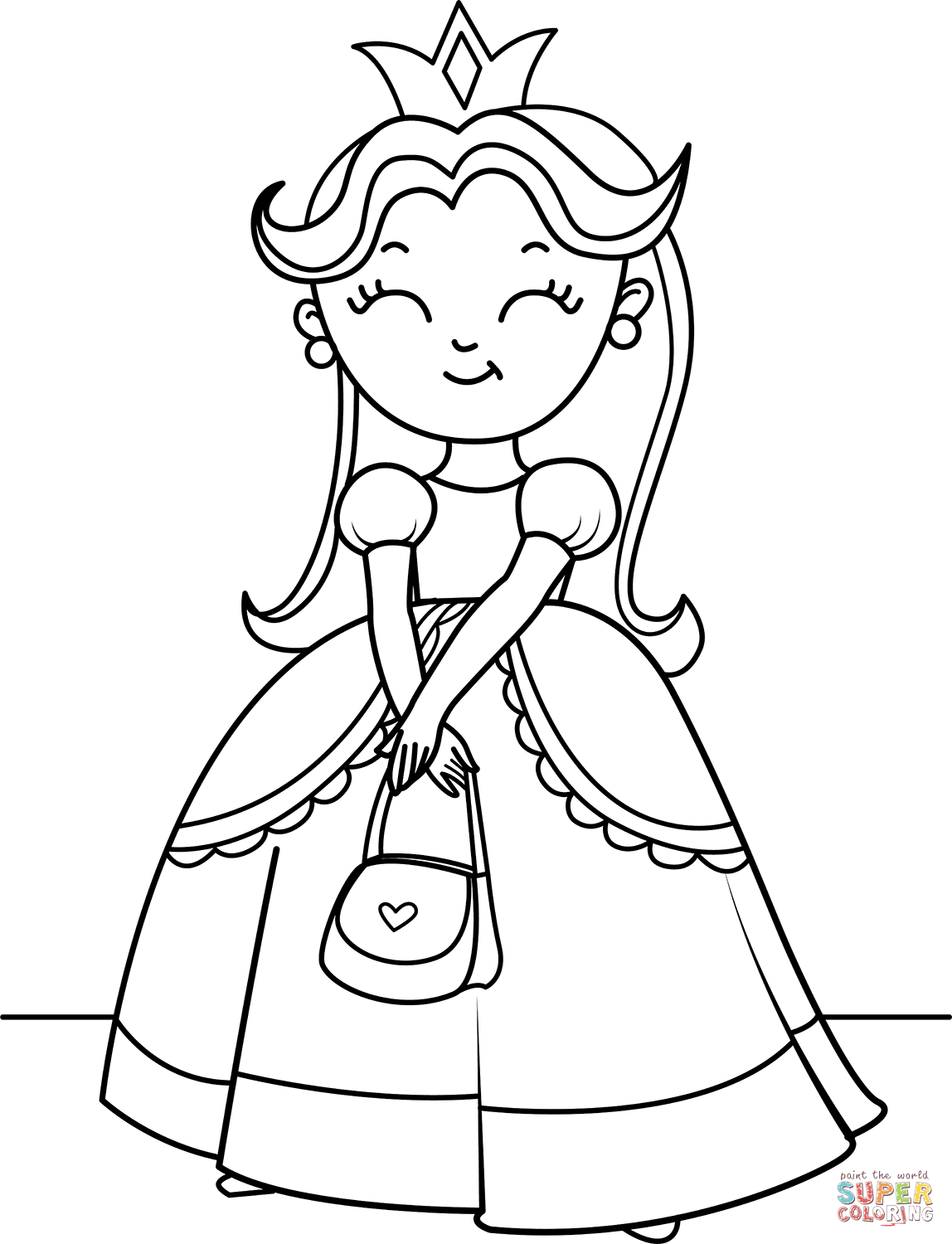 Cute Princess Coloring Pages - Coloring Nation
