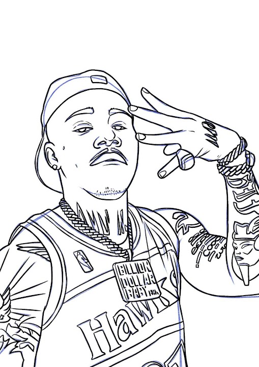 DaBaby coloring page