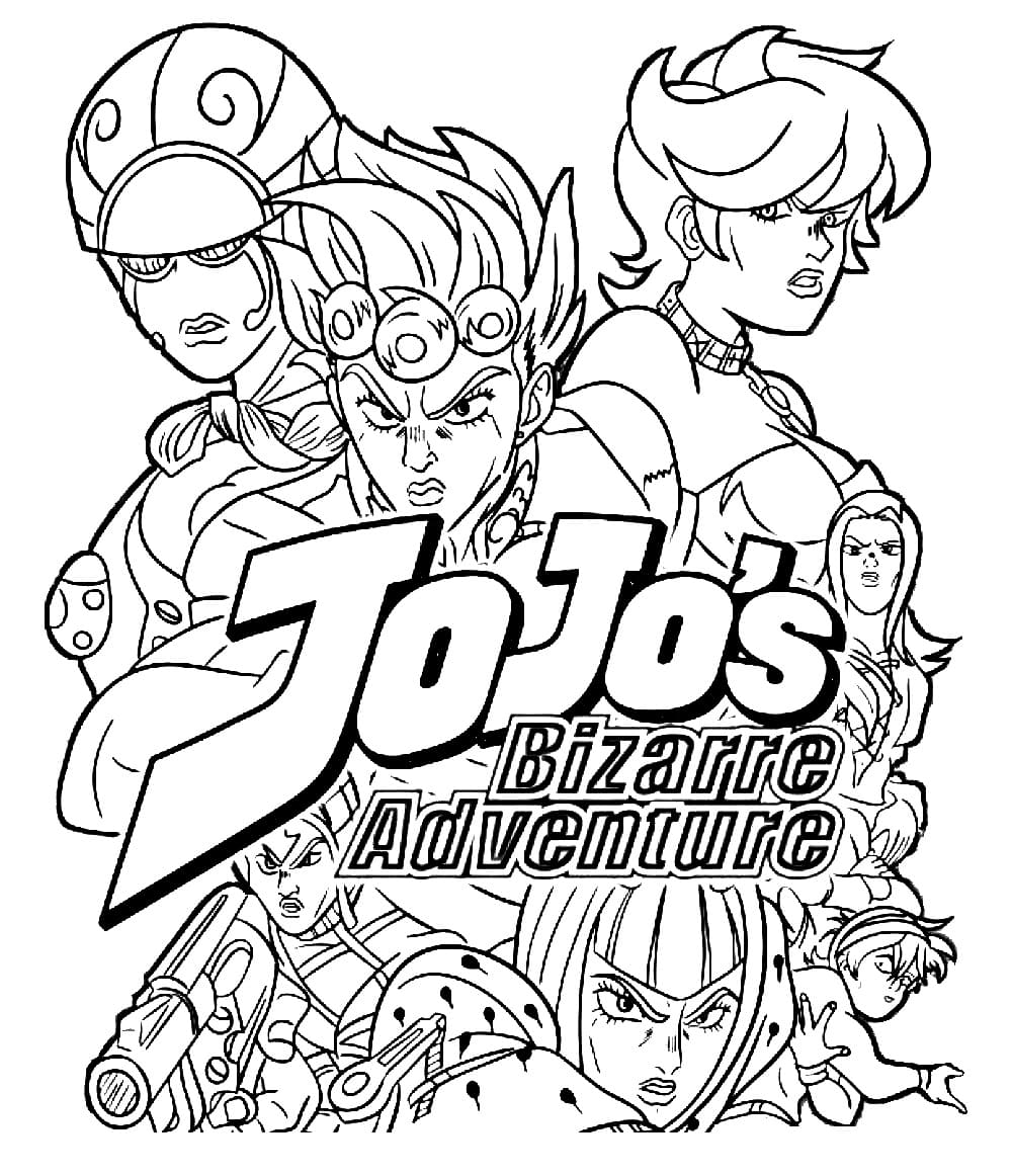 Printable Jojo's Bizarre Adventure Coloring Page - Free Printable Coloring  Pages for Kids