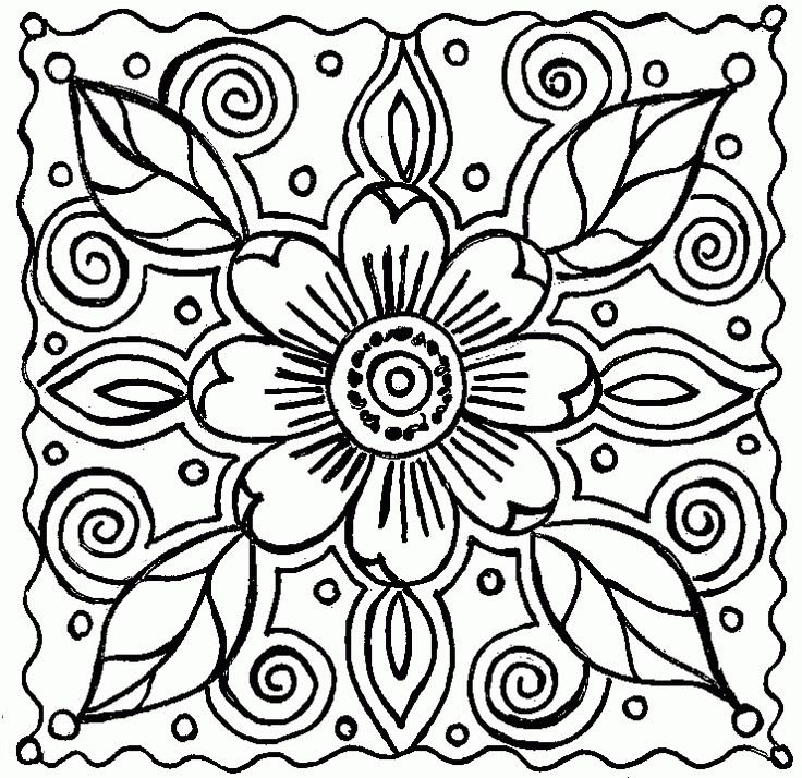 Adult Flowers Coloring Pages - Coloring Pages For All Ages