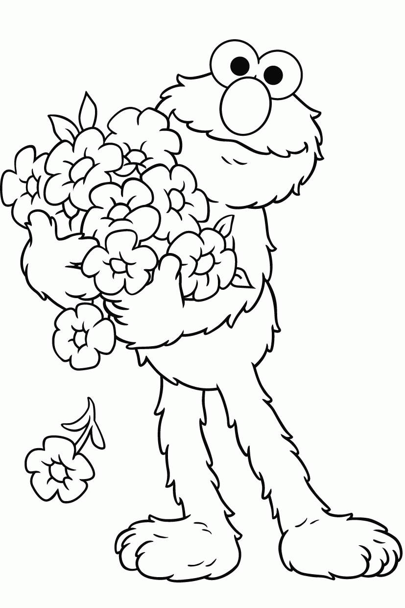 Elmo S - Coloring Pages for Kids and for Adults